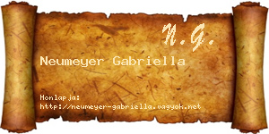 Neumeyer Gabriella névjegykártya